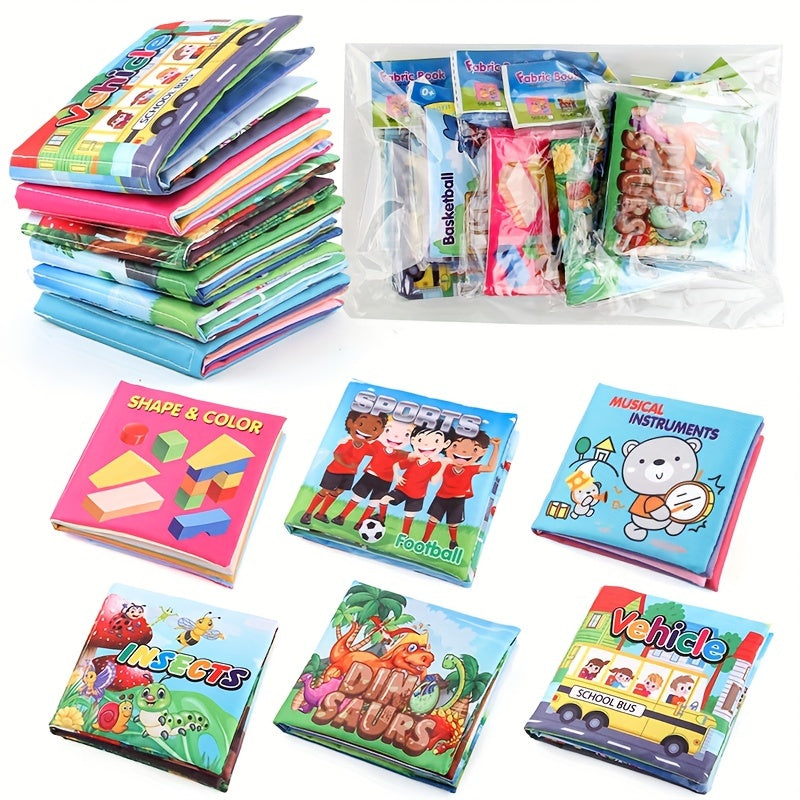 Baby Cloth Books Set of 6 Shape Sports Dinosaur Traffic Music Insect