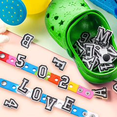 1pc Letter Shoe Charms For Crocs A-T