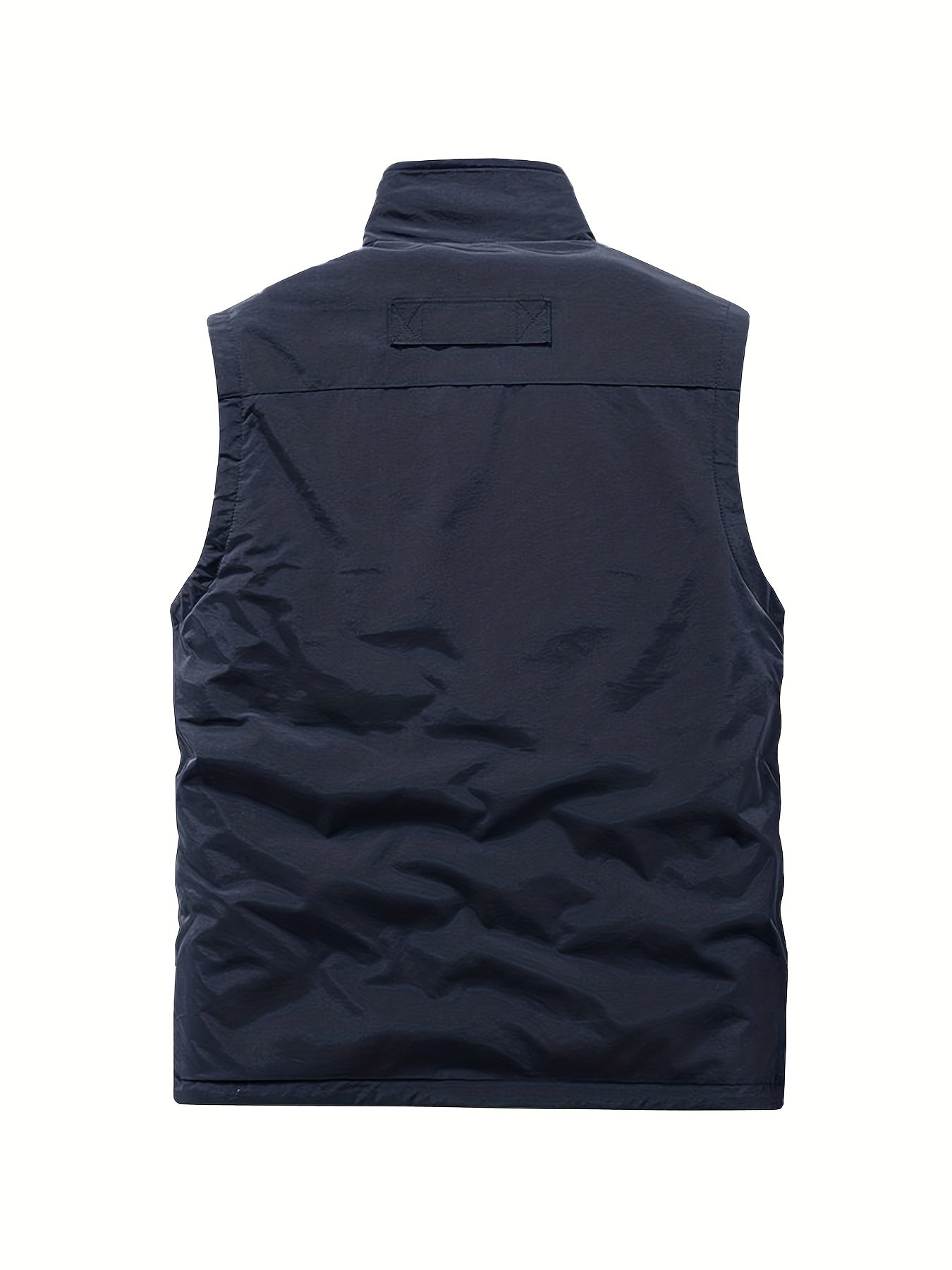 Cargo Vest Men's Zip Up Stand Collar Outwear