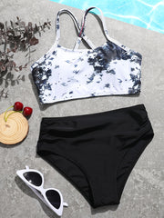 Tie Dye 2pcs Bikin Sets Girls Top Briefs Set Perfect For Summer