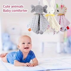 Plush Animal Baby Toy Blanket for Newborn Boys and Girls