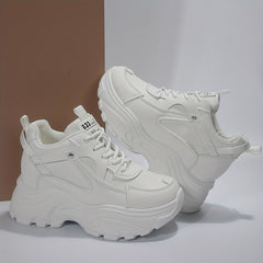 Women's Platform Waterproof Casual Sneakers Height Increasing Shoes
