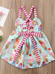 Kid Girls' Ice Cream Princess Dress For Party - Gift Idea