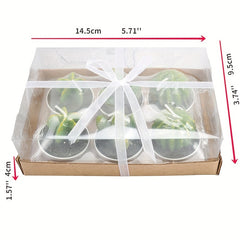 6pcs Christmas Cactus Succulent Candles for Birthday Crafts