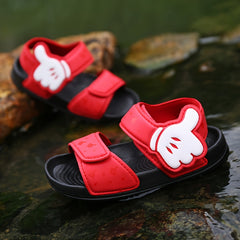 Boys Cartoon Breathable Open Toe Sandals Lightweight Anti Slip Sandals