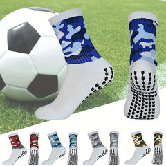 Non slip Mid Calf Socks For Football Soccer Crew Athletic Socks