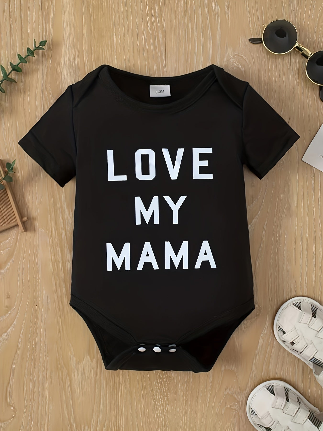 Baby Cotton Onesie Love Print Triangle Creeper Romper