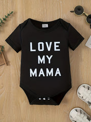 Baby Cotton Onesie Love Print Triangle Creeper Romper