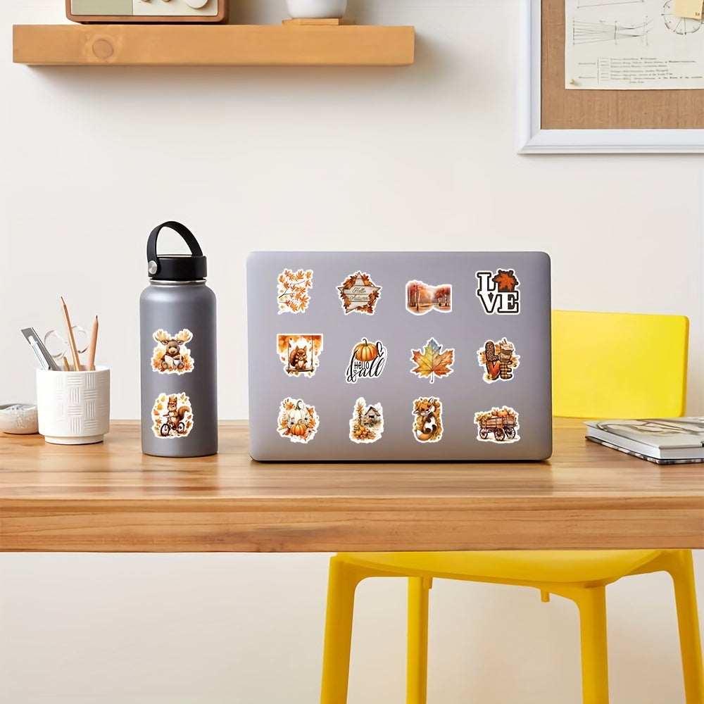 50pcs Autumn Landscape Graffiti Stickers for Laptop Helmet Water Cup