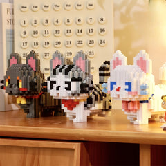 3000pcs Interlocking Cat Building Blocks Set for Adults