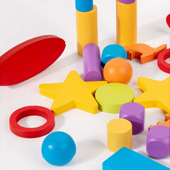 Clip Clip Happy Shape & Matching Wooden Toy for Kids