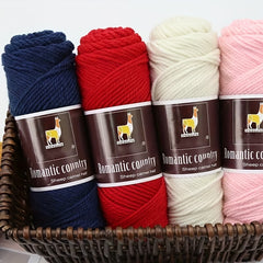 2pcs Alpaca Wool Blend Crochet Yarn DIY Knitting Sweater Blanket Hat Shawl Khaki