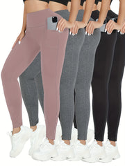 High Waisted Leggings With Pockets Women's Activewear