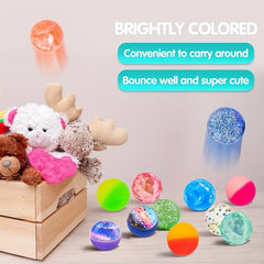Assorted Bouncy Balls 10pcs Mixed Styles for Party Favors