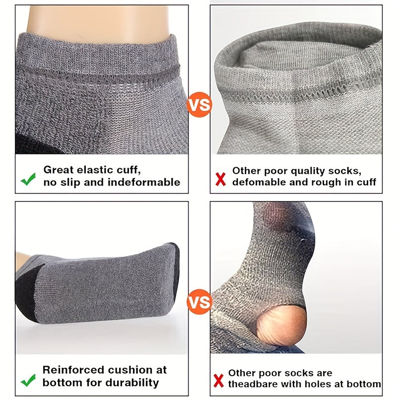 Men's Sport Ankle Socks Sweat-absorbing Breathable for Basketball