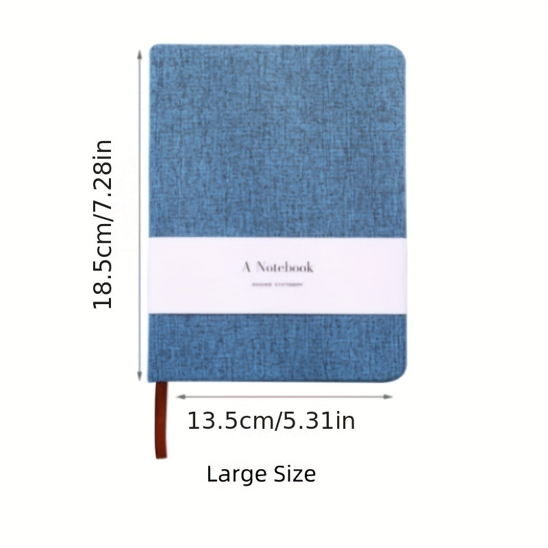 Multicolor Linen Cloth Cover Notebook Half Lined Blank Sheets Hard Cover Notepad