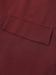 Solid Long Sleeve Open Front Blazer With Pockets