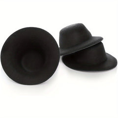 3pcs Mini Top Hats for DIY Crafts 5W x 2H Ideal for Hair & Pet Accessories