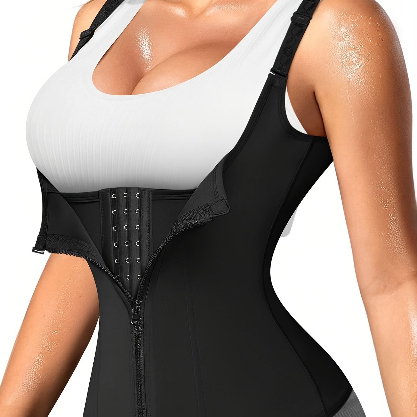 Women's Waist Trainer Corset Body Shaper w/ Adjustable Straps Tank Top