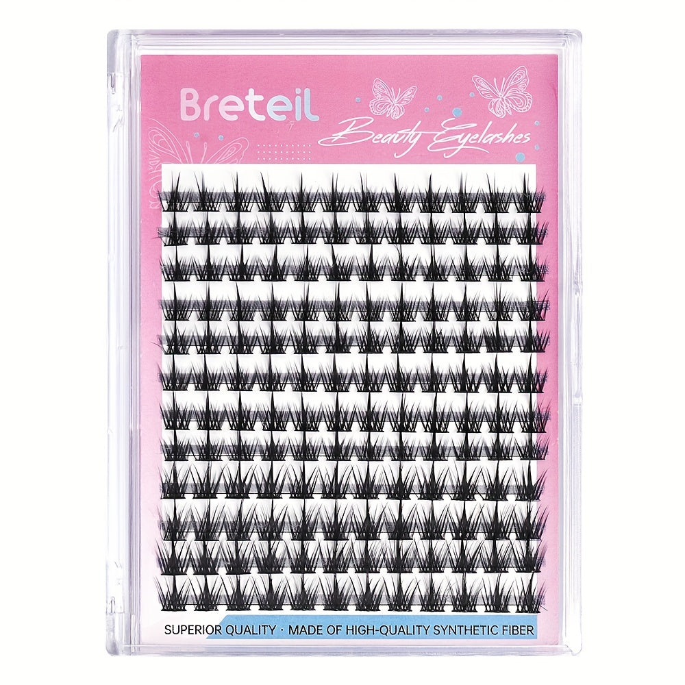 Little Devil Style Cluster Lashes Synthetic Fiber 12 Rows for Fuller Lashes