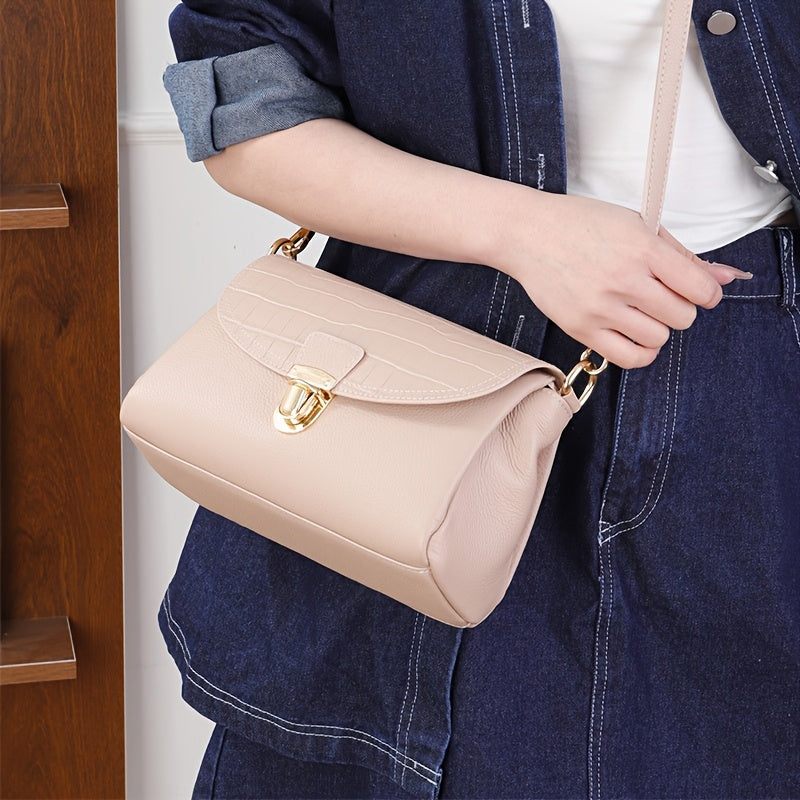 Soft Cowhide Vintage Style Women's Handbag Large Capacity