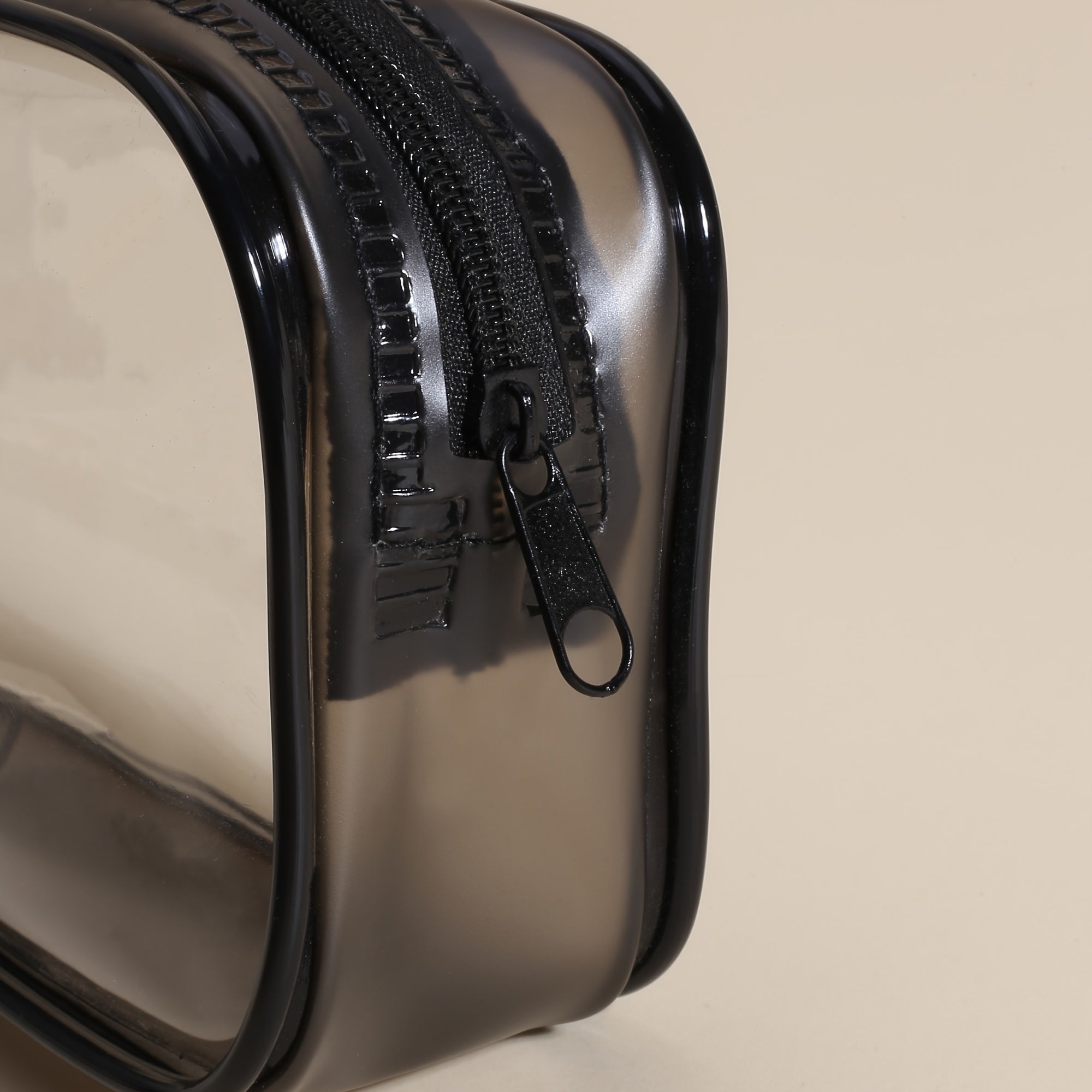 Clear PVC Makeup Pouch with Zipper for Brushes & Cosmetics