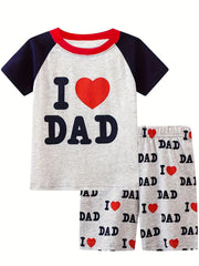 Boys Mom Pajamas Set Short Sleeves Cozy Casual Kids Clothes