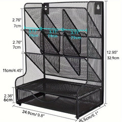 Office Pen Storage Rack Desk Pen Box Office Stationery Sorting Box
