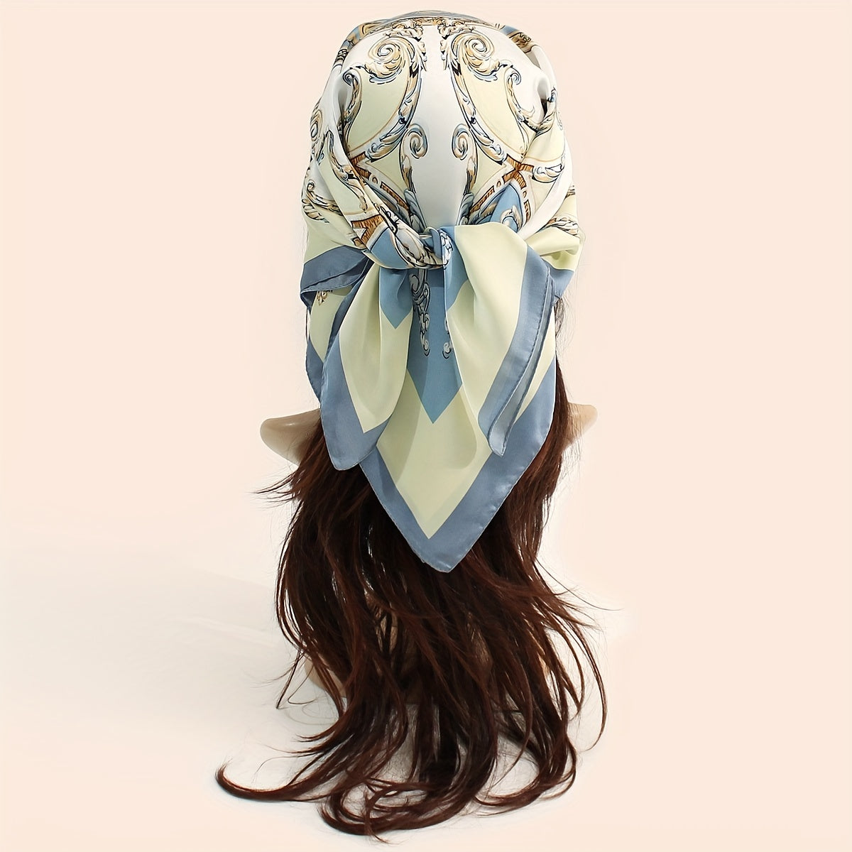Chain Printed Square Scarf Thin Breathable Headscarf