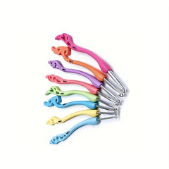 8pcs Vintage Aluminum Crochet Hooks Soft Handle DIY Weaving Knitting Needle