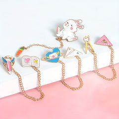 Rabbit Eating Carrot Alloy Brooch for Shirt Bag Decoration