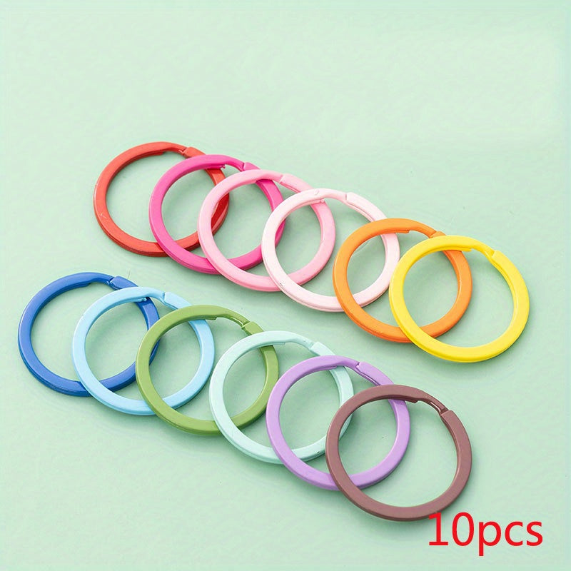 Iron Painted Key Ring Candy colored Flat Ring Jewelry Accessories