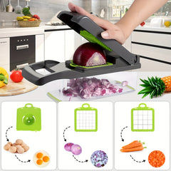 Multifunctional Veggie Chopper Onion Chopper With 7 Blade Vegetable Cutter