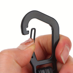 Outdoor Mountaineering Keychain Retractable Keychain With Carabiner
