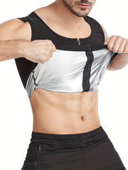 Men's Sauna Sweat Workout Vest Full Zip Body Shapewear