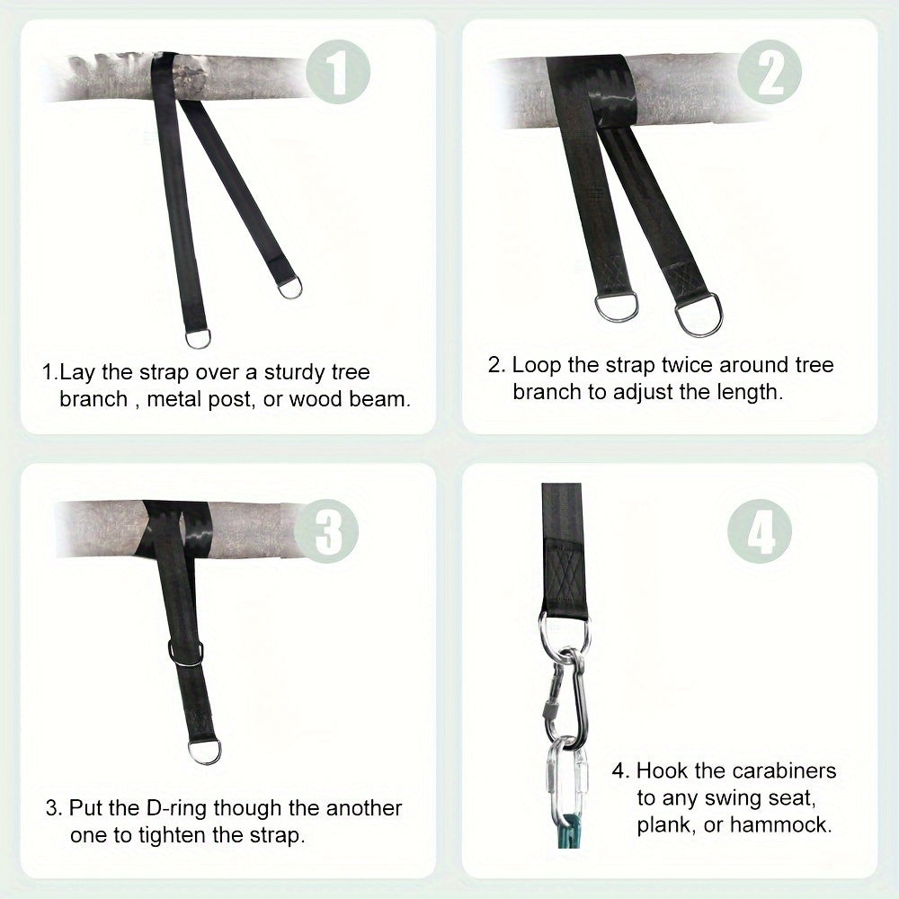 Tree Swing Straps Hanging Seat Safety Belt Outdoor Swing Hangers