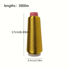 2pcs 3000M Metallic Embroidery Threads Sewing Accessories
