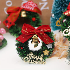 Dollhouse Christmas Decorations Toy House Scene Model Christmas Wreath