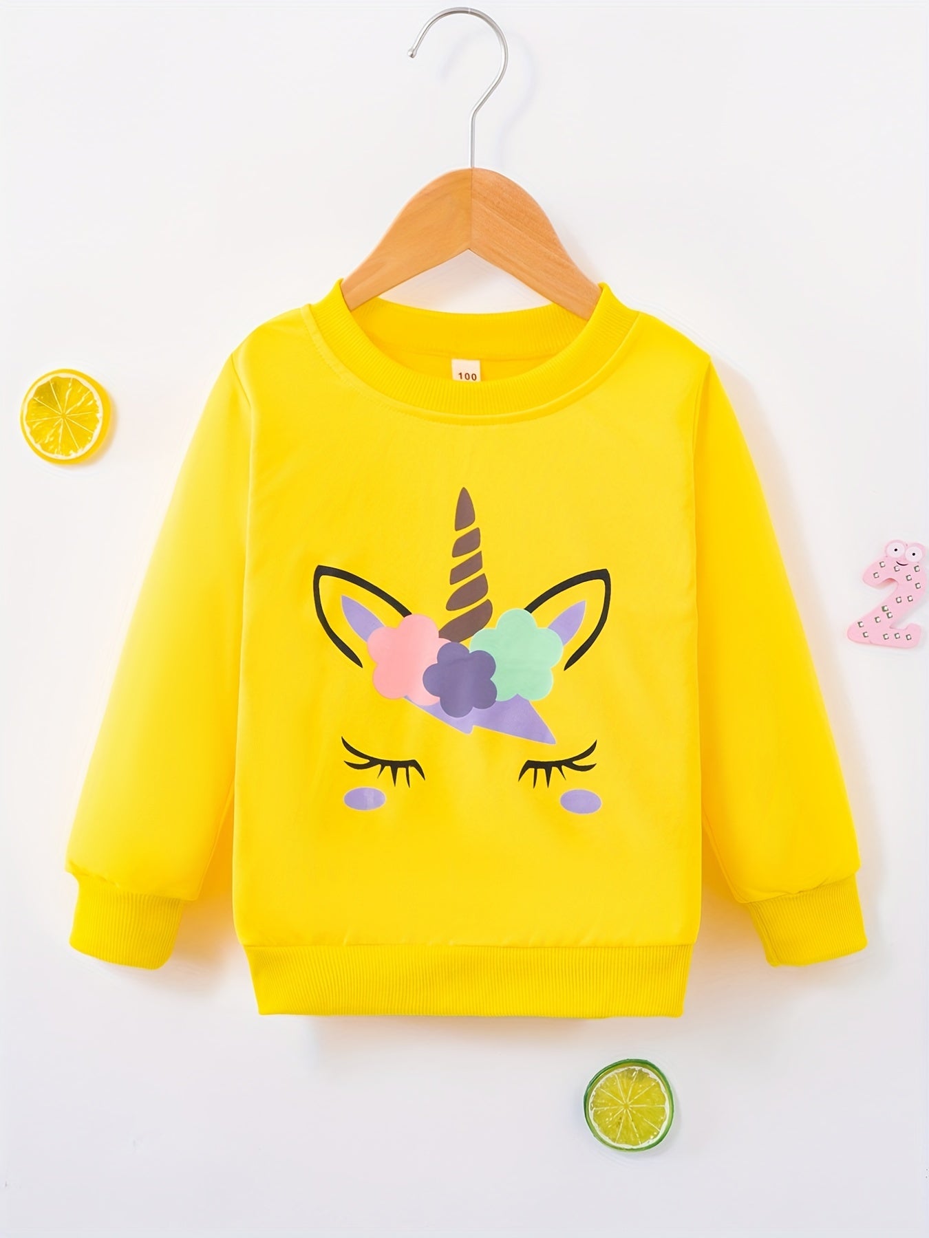 Dream Unicorn Girls Crew Neck Long Sleeve Pullover Sweatshirt