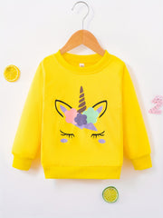 Dream Unicorn Girls Crew Neck Long Sleeve Pullover Sweatshirt