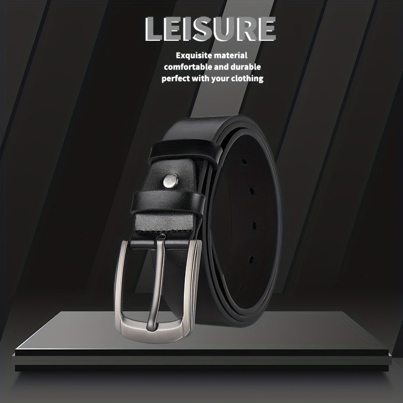 Men's PU Leather Business Belt for Dress Pants