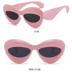 Sexy Thick Frame Cat Eye Candy Punk Sun Glasses UV400