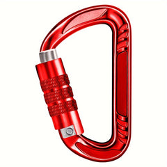 7 62 Cm 12 KN Auto Locking Carabiner Clips Ultralight D Ring Aluminum Carabiner