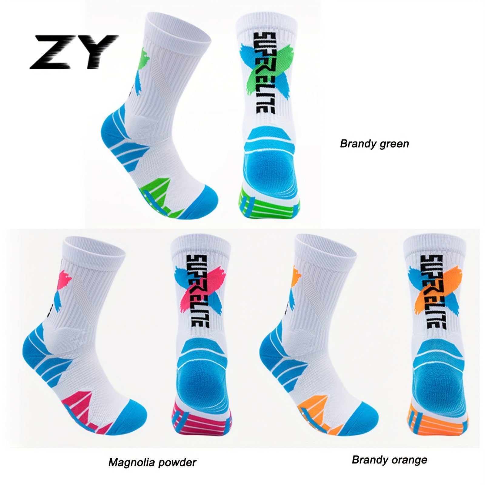 1pair Basketball Socks Thickened Breathable Long Sports Socks