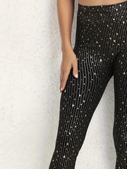 Star & Striped Print High Rise Leggings