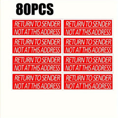 80pcs Not At This Address Sticker 2 7 Adhesive Label Sticker