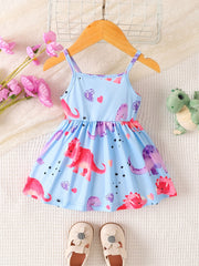 Baby Girls Dino Cami Dress for Summer