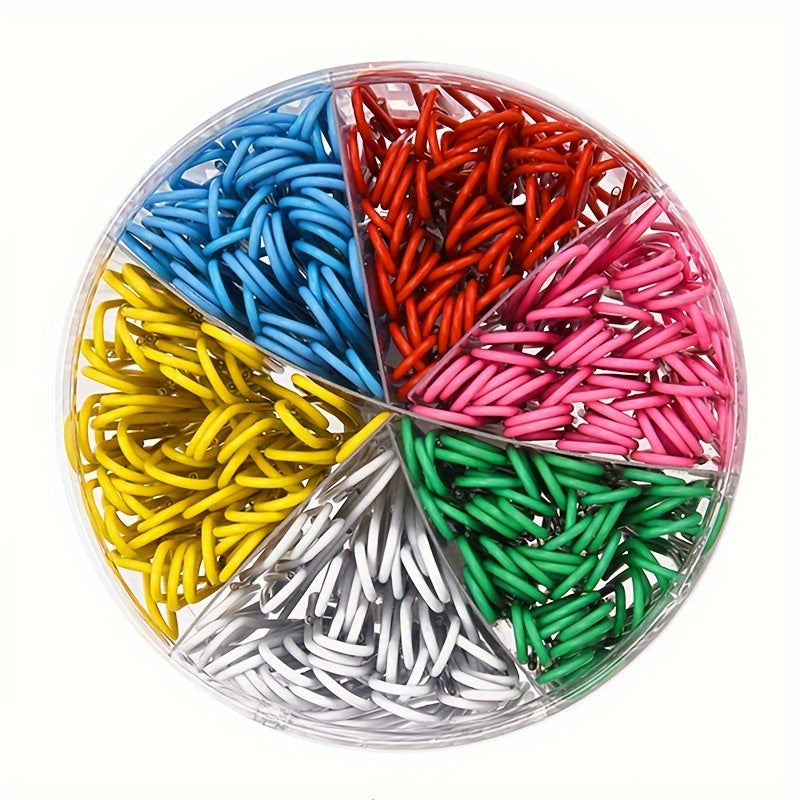300pcs Colorful Paper Clips Metal Pins Classified Paper Clips