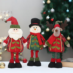 1pc Retractable Snowman Elk Doll Christmas Ornament