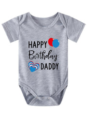 Baby Birthday Daddy Short Sleeve Onesie